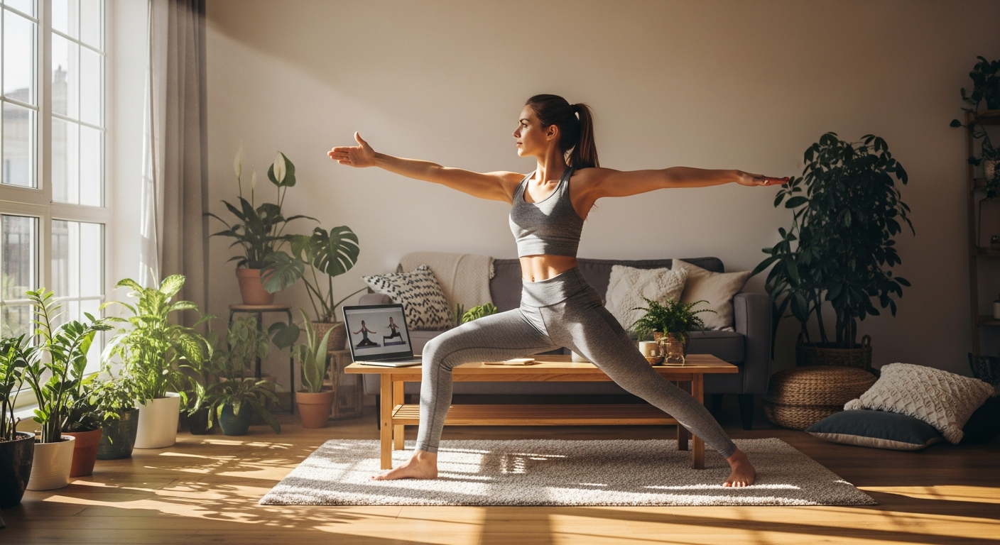 Онлайн йога дома